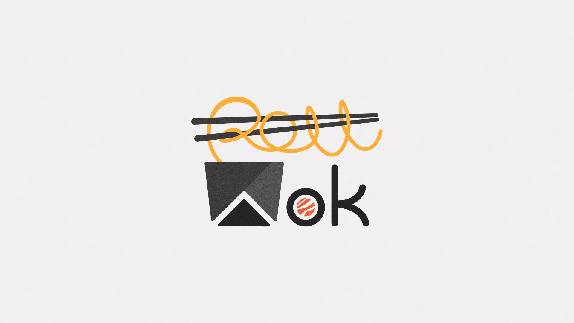 Разработка логотипа суши-бара «Roll Wok Club» в Южно-Сахалинске