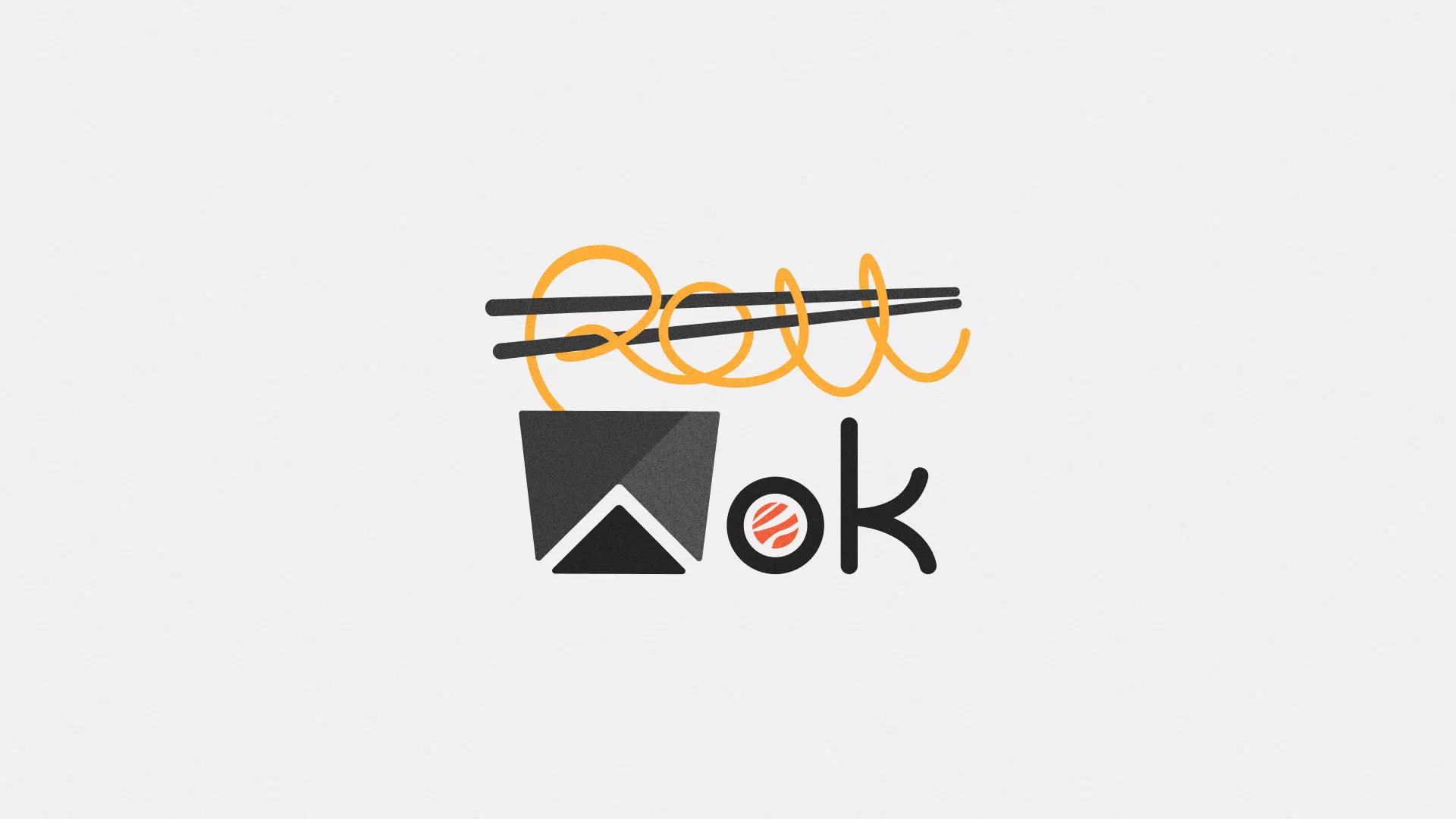 Разработка логотипа в Южно-Сахалинске для суши-бара «Roll Wok Club»